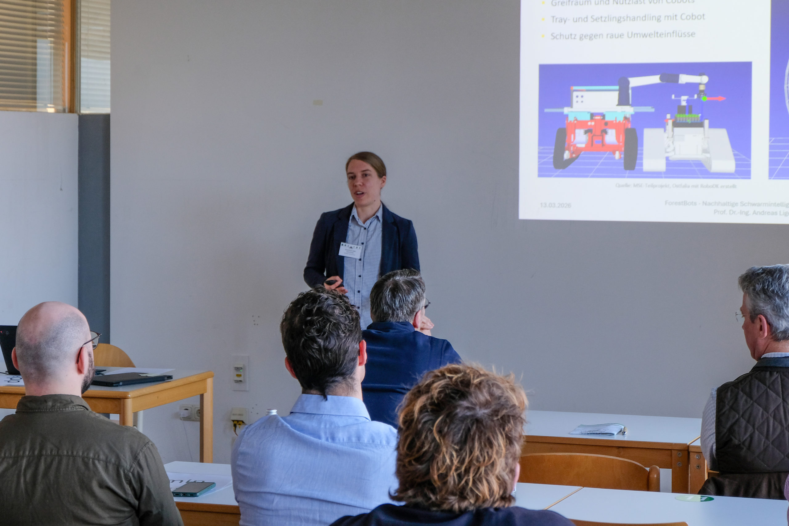 A presentation on robotic reforestation by Anja Krauth of Ostfalia at SmartForest 2026