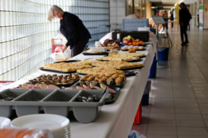Sweet treats, such as muffins, cake, and fruit platters, are ready to be served at SmartForest 2026.
