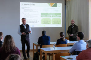 A presentation showing its project's goals during SmartForest 2026